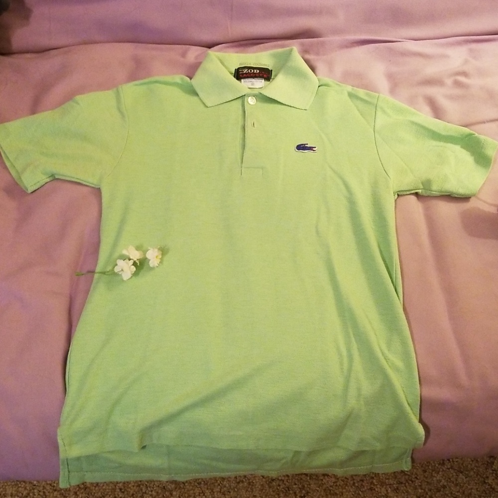 Izod Lacoste Vintage lime green polo